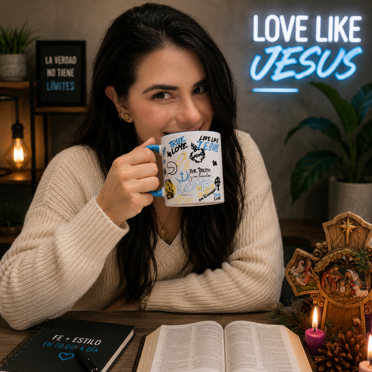 Taza Love Like Jesus Azul 💙