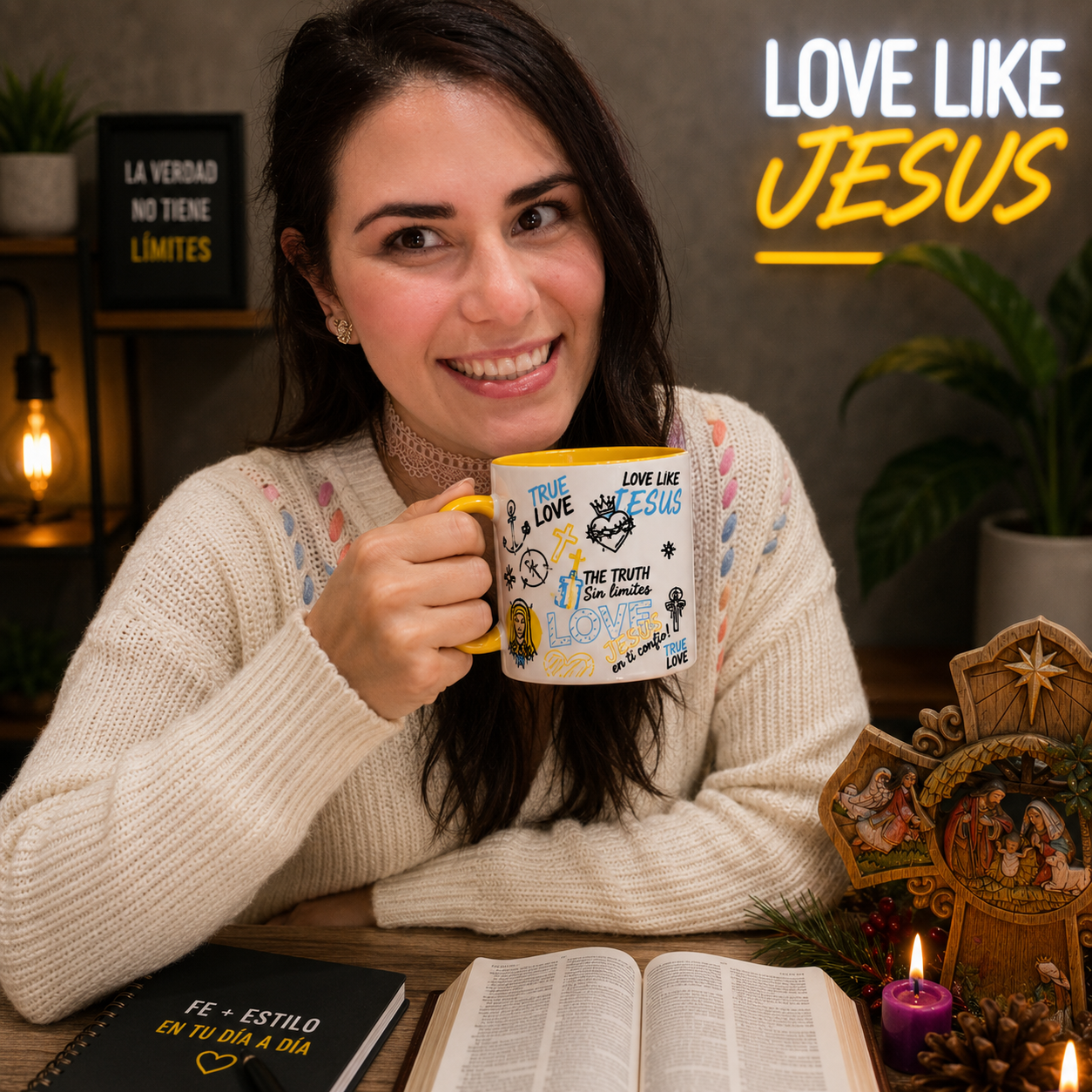 Taza Love Like Jesus Amarilla 💛